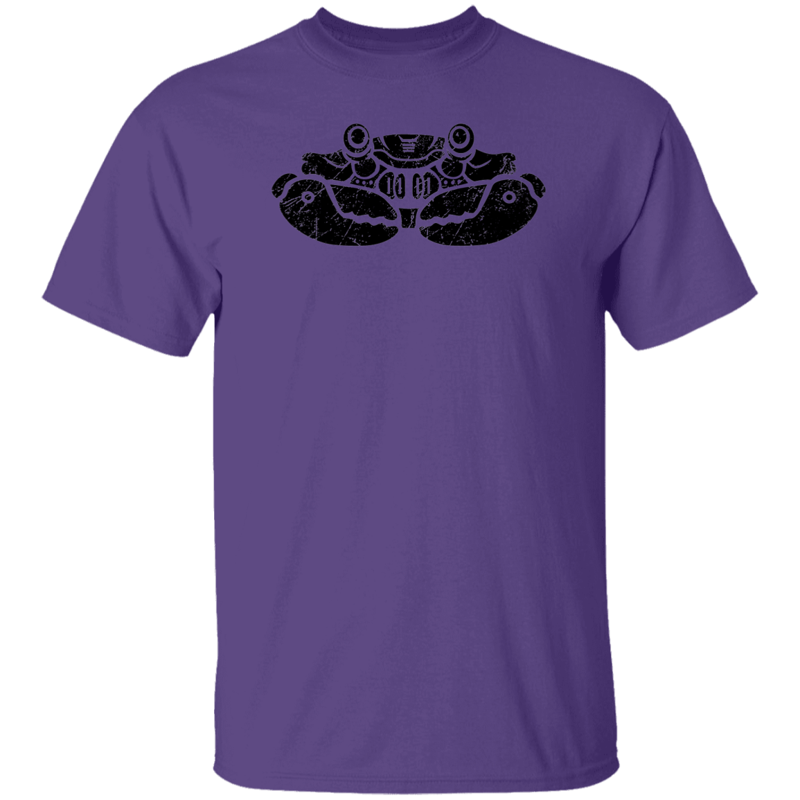 Black Distressed Emblem T-Shirt for Kids (Crab/Clamps)