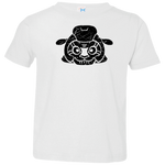 Black Distressed Emblem T-Shirts for Toddlers (Sheep/Split) - Dark Corps