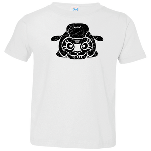 Black Distressed Emblem T-Shirts for Toddlers (Sheep/Split) - Dark Corps