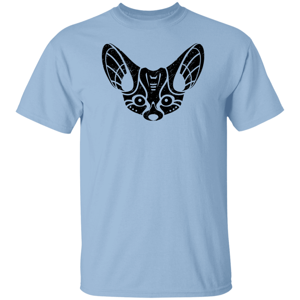 Black Distressed Emblem T-Shirt for Kids (Fennec Fox/Fen)