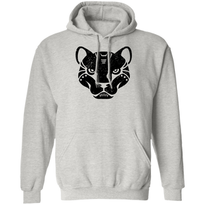 Black Distressed Emblem Hoodies for Adults Panther/Slash)