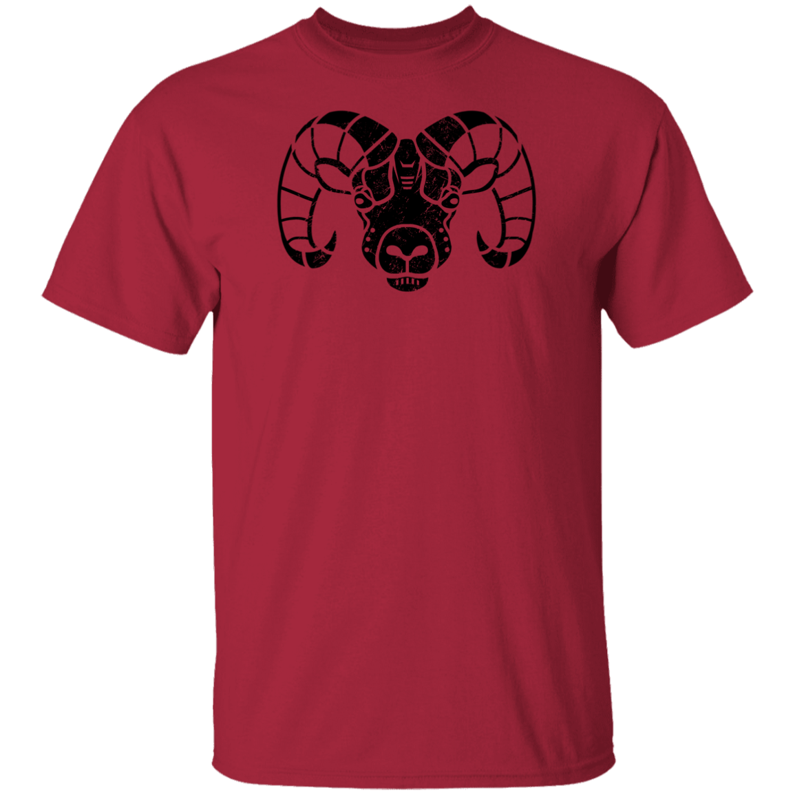 Black Distressed Emblem T-Shirt for Kids (Big Horn Sheep/Matterhorn)