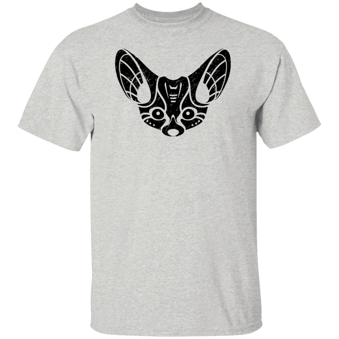 Black Distressed Emblem T-Shirt for Kids (Fennec Fox/Fen)