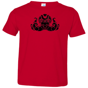 Black Distressed Emblem T-Shirt for Toddlers (Octopus/Matey)