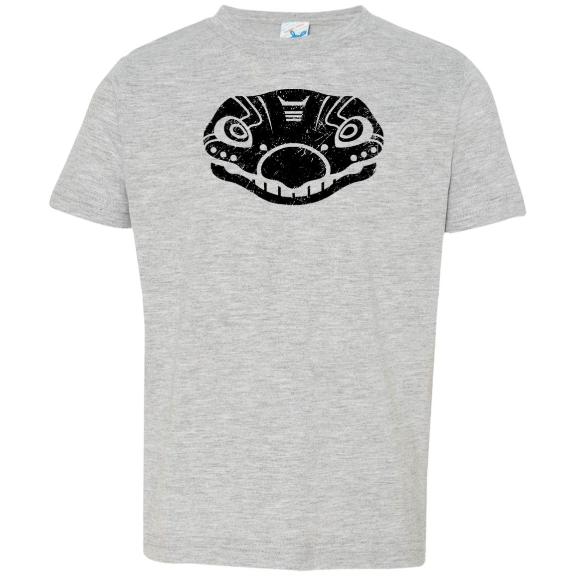 Black Distressed Emblem T-Shirt for Toddlers (Stegosaurus/Bones)