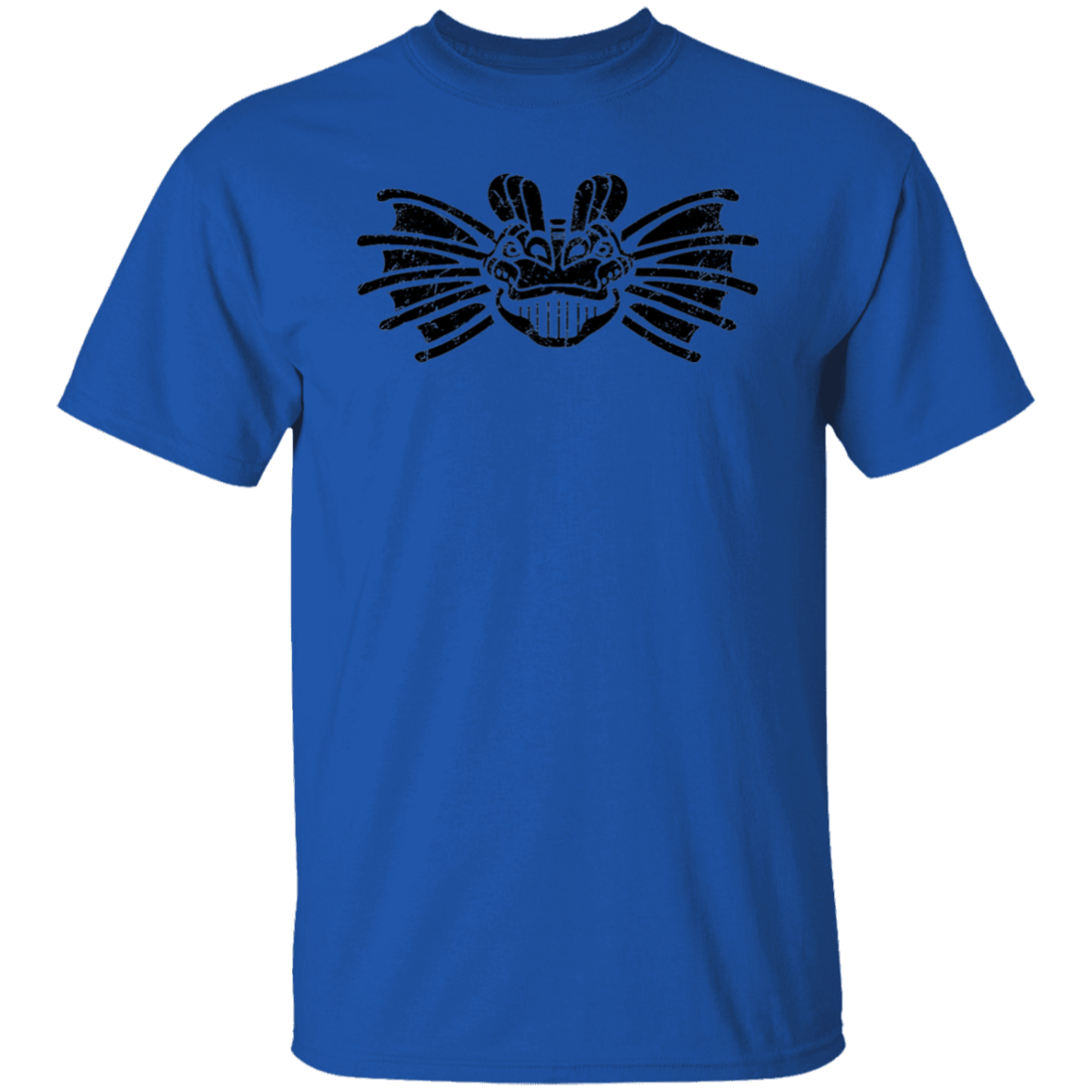 Black Distressed Emblem T-Shirt for Kids (Dilophosaurus/Frill)